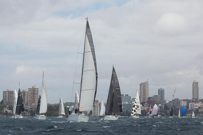 In Cahoots, skippered by Pat and Roberta Play, leads the fleet towards the Sow and Pigs in Race One of the day, where they achieved a third in Div A Non-Spinnaker - 2017 Beneteau Cup ©  Alex McKinnon Photography http://www.alexmckinnonphotography.com